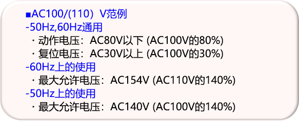 AC100/(110）V范例