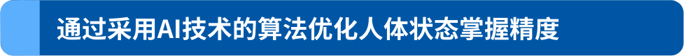 通过采用AI技术的算法优化人体状态掌握精度