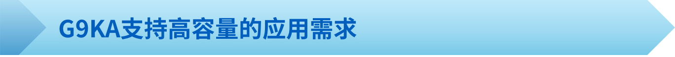 G9KA支持高容量的应用需求