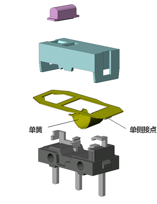 单簧/单侧接点
