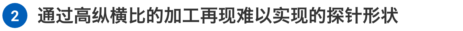 通过高纵横比的加工再现难以实现的探针形状