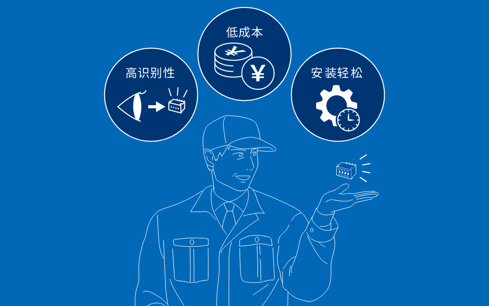 高识别性, 低成本, 安装轻松